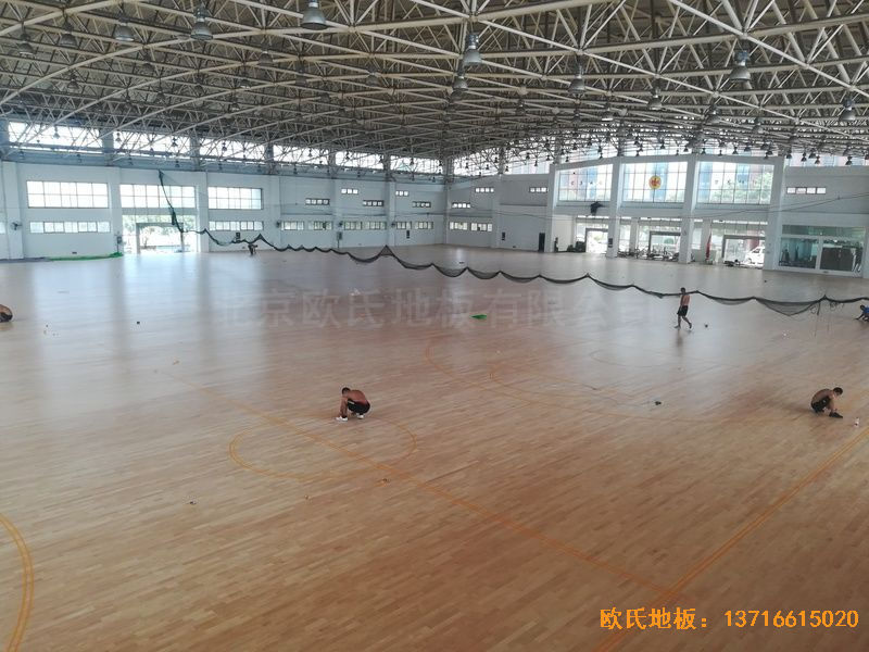 武漢體育學院體育木地板施工案例