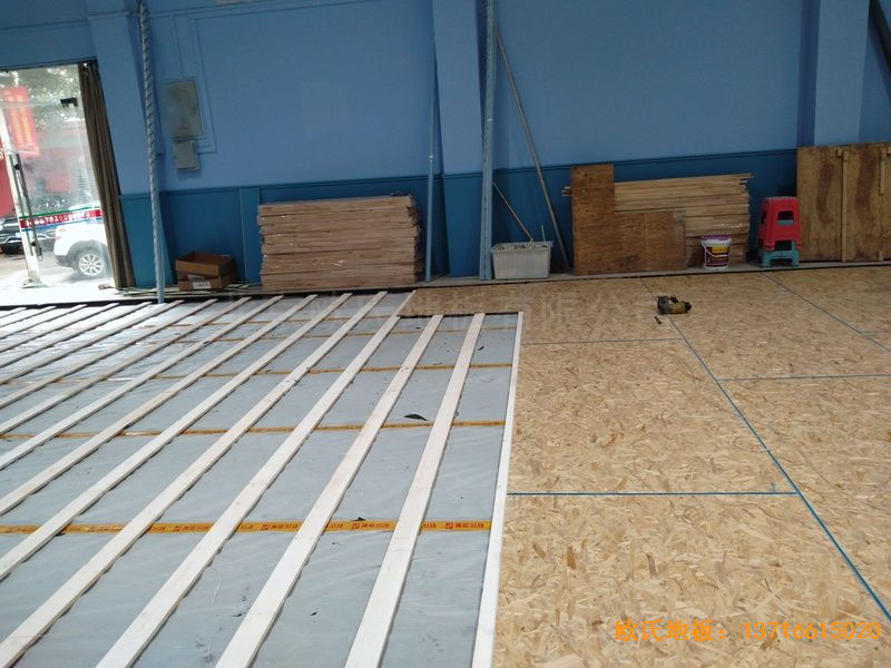 湖北武漢新華路體育場羽毛球館體育木地板鋪裝案例