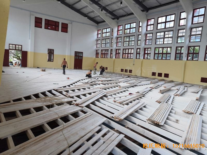 福建中國女排中國隊訓練基地排球場館運動地板安裝案例