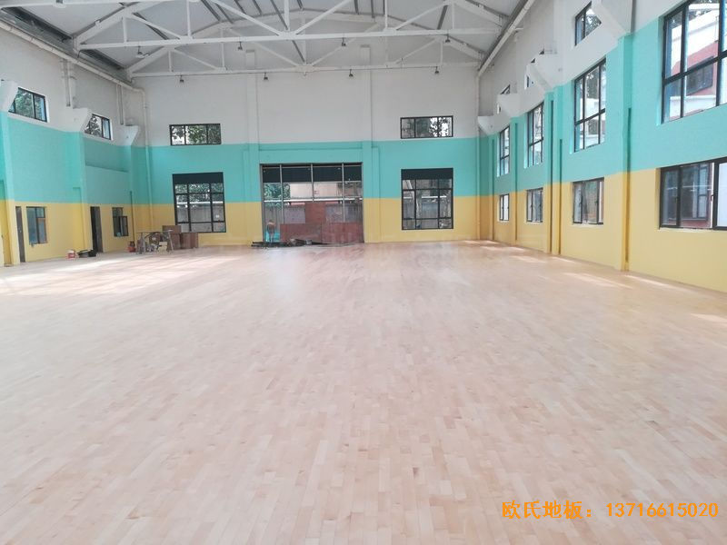 鄭州中原區酷康籃球館運動木地板鋪裝案例