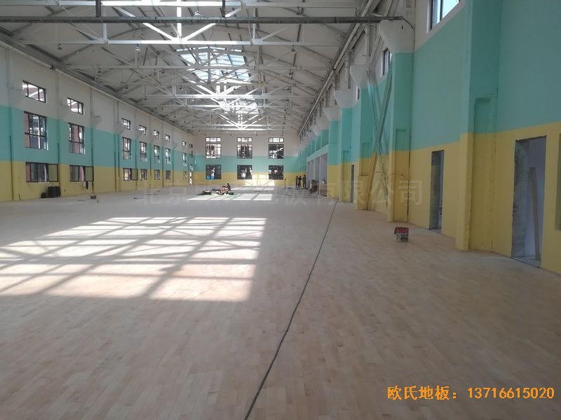 鄭州中原區酷康籃球館運動木地板鋪裝案例