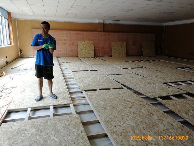 杭州建德籃球館體育木地板鋪裝案例2