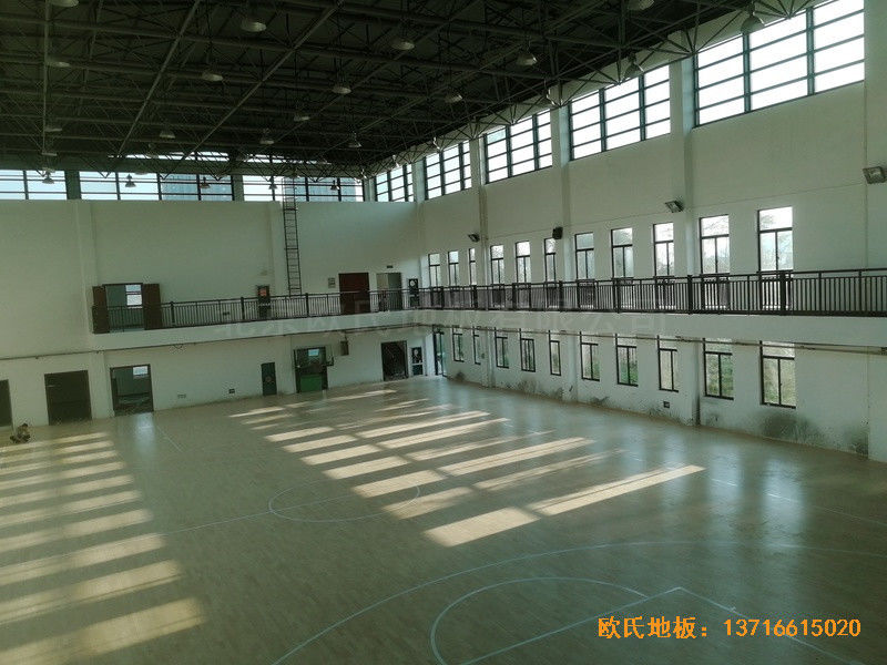 杭州建德籃球館體育木地板鋪裝案例4