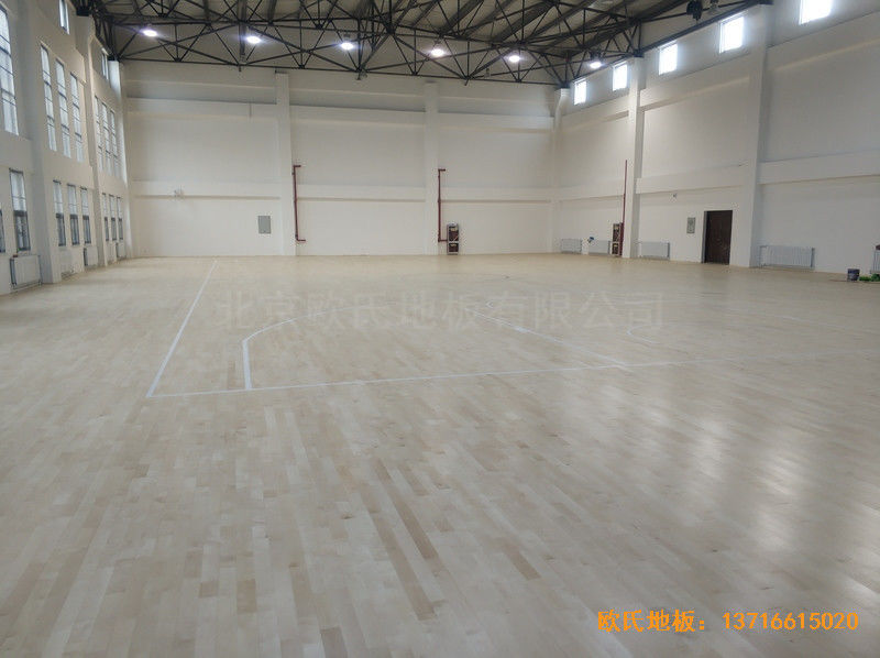 西安63751部隊籃球館體育木地板施工案例0