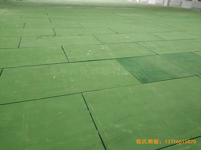 西安63751部隊籃球館體育木地板施工案例3