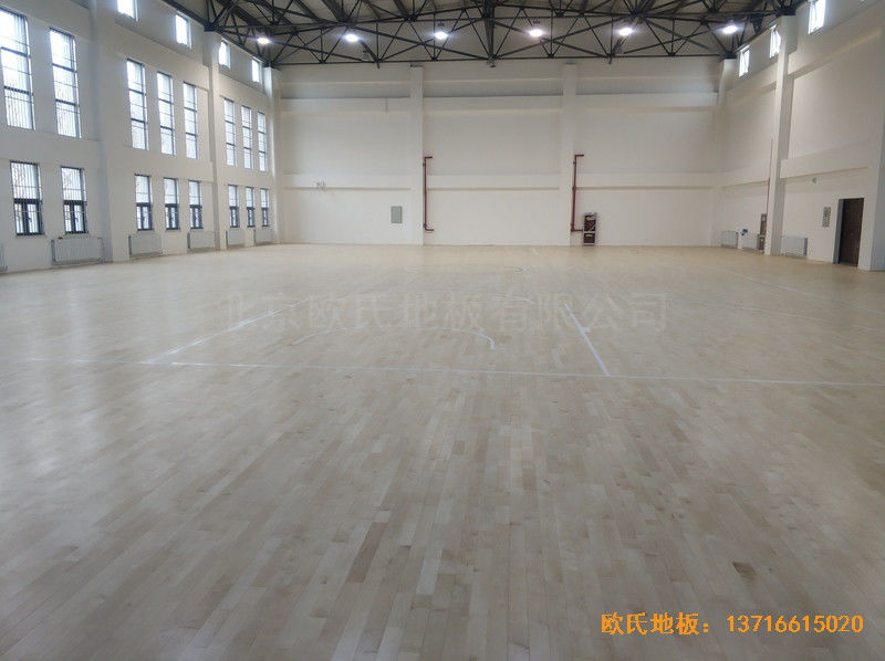 西安63751部隊籃球館體育木地板施工案例4