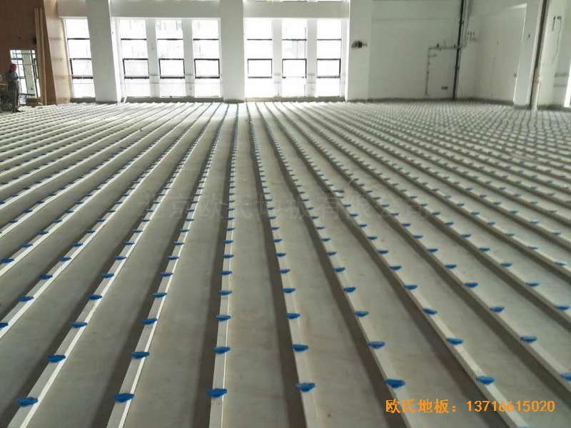 北京師范大學籃球館體育木地板鋪裝案例1