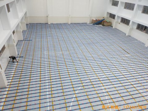 上海寶山區技術學院運動木地板鋪設案