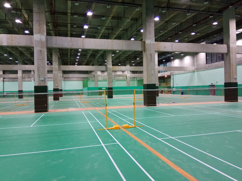 重慶市九龍坡區友動力羽毛球木地板施工案例6