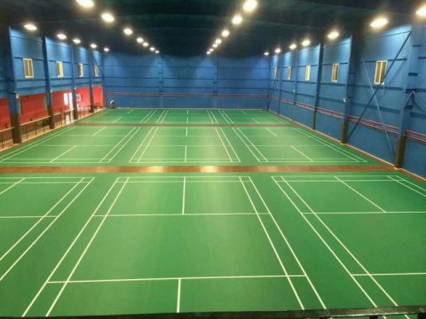 北京蓮石羽毛球俱樂部體育木地板鋪設