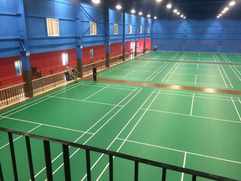 北京蓮石羽毛球俱樂部體育木地板鋪設工程