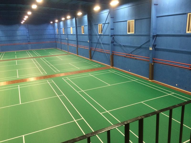北京蓮石羽毛球俱樂部體育木地板鋪設工程
