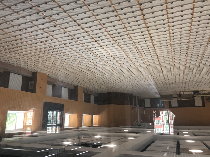 北京昌平新東方外國語學校體育館木地板施工案例3