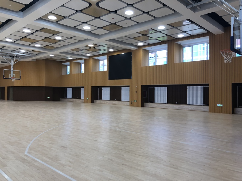 北京昌平新東方外國語學校體育館木地板施工案例4