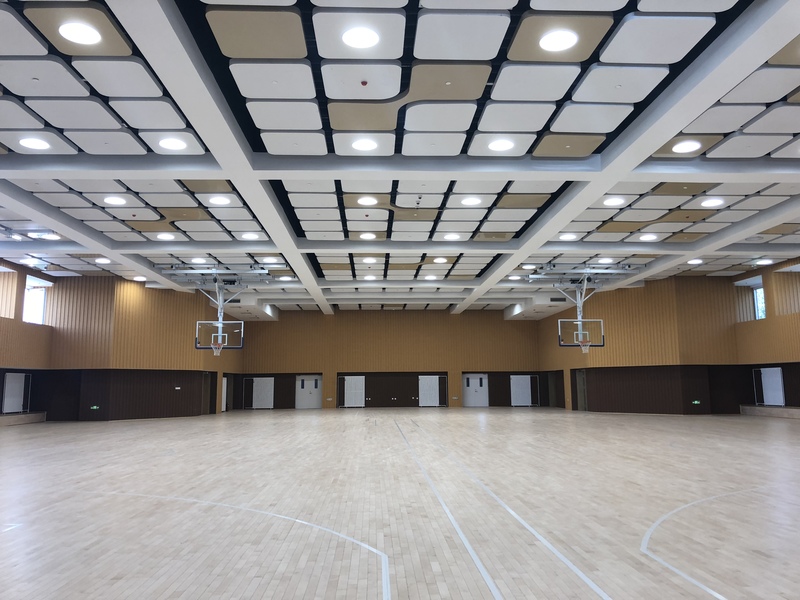 北京昌平新東方外國語學校體育館木地板施工案例5