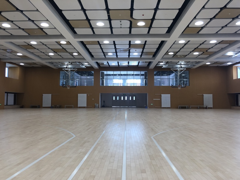 北京昌平新東方外國語學校體育館木地板施工案例6