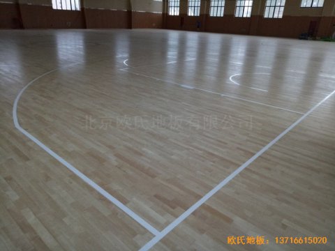 浙江臺州路北街道籃球館運動地板鋪設