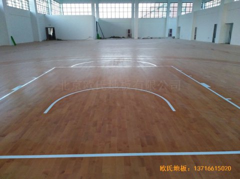 江蘇徐州悅城小學籃球館運動地板鋪裝
